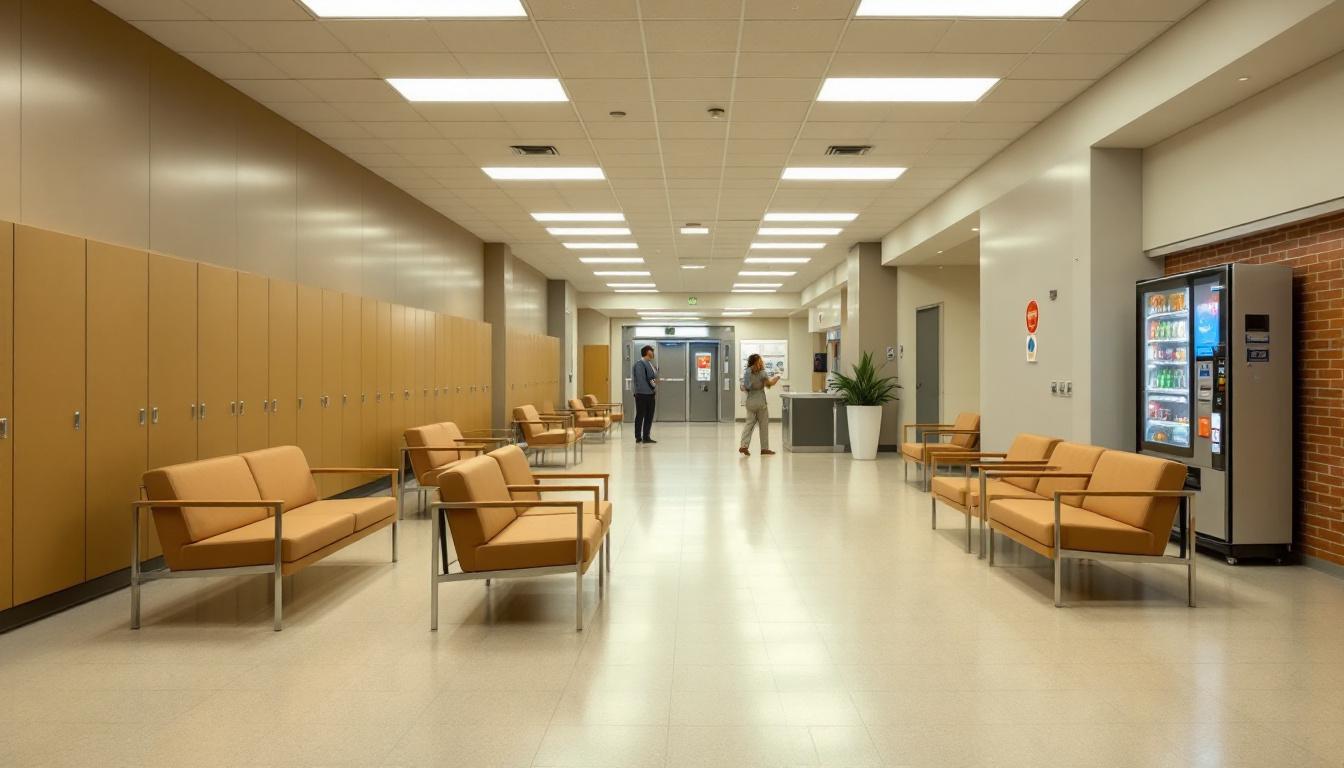 Visitation facilities and waiting area at Imperial Regional Detention Facility