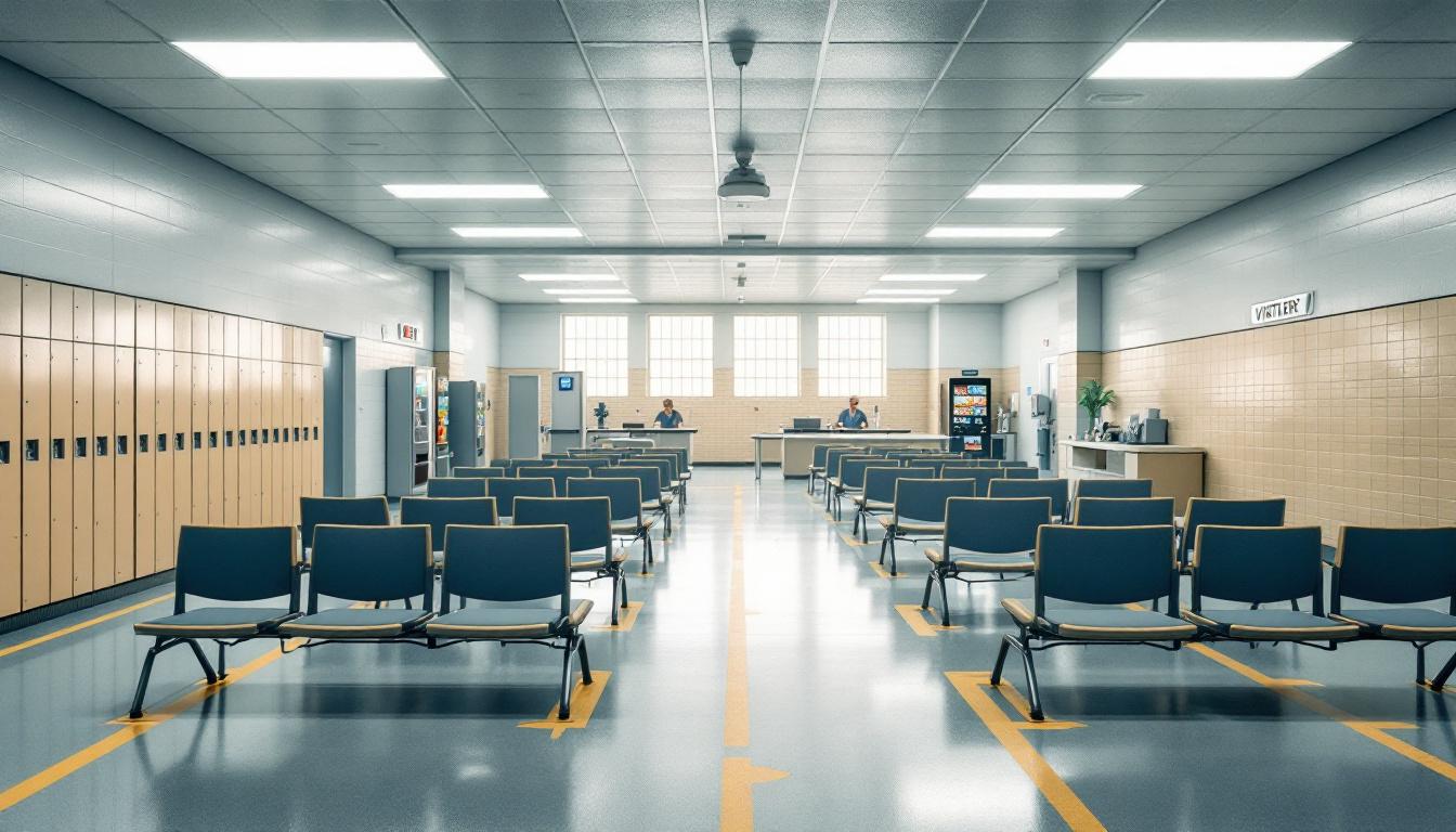 Visitation area at Taft Correctional Institution