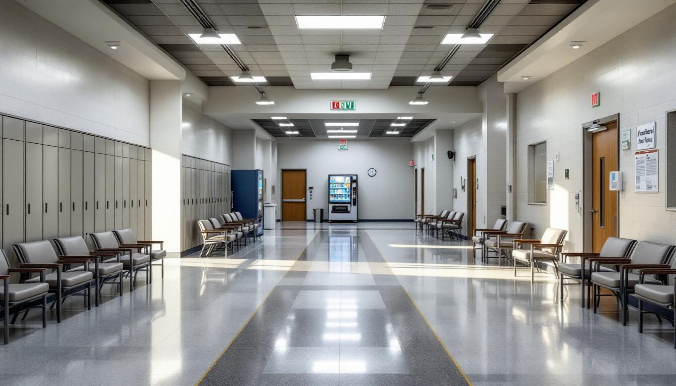 Visitation area at Facility 8 Detention Facility