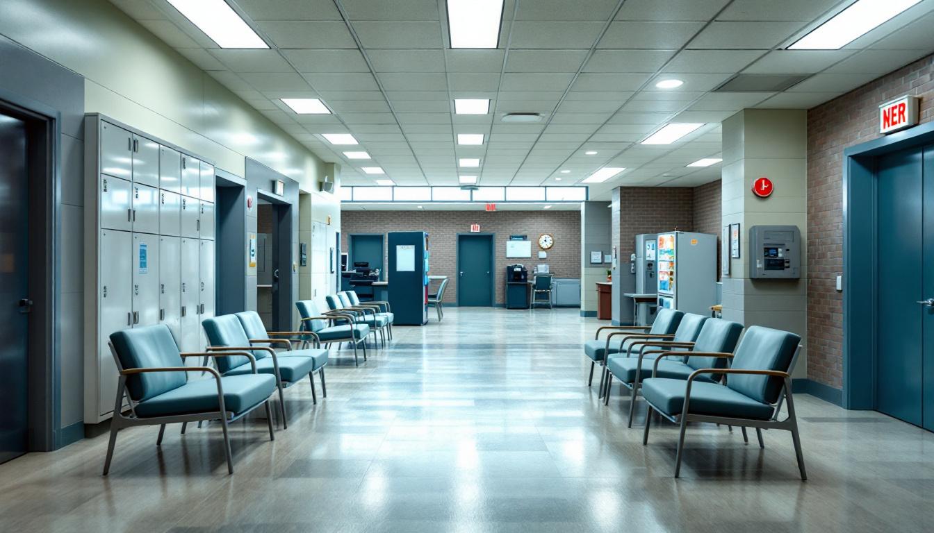 Visitation facilities and waiting area at San Francisco County Jail