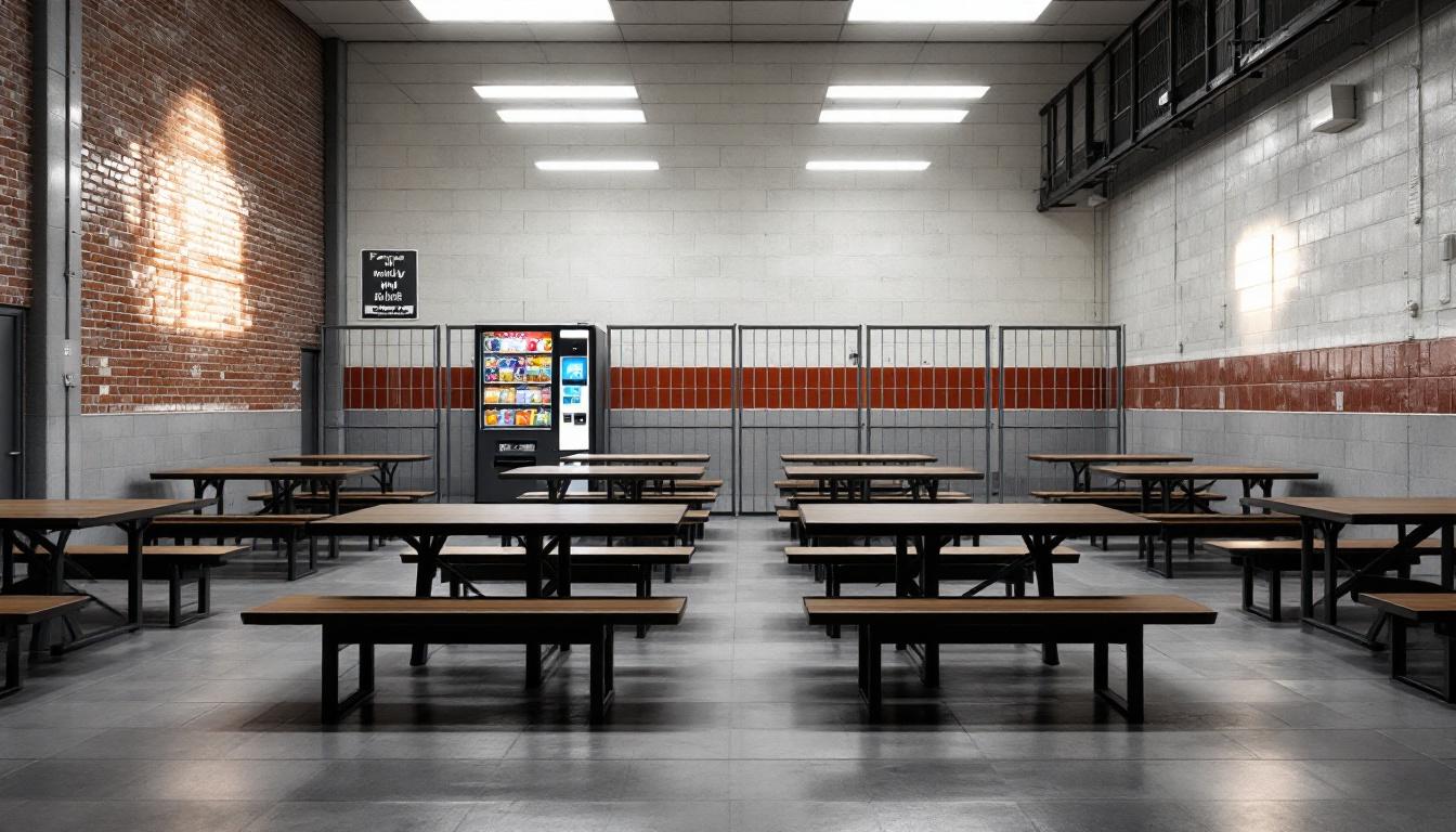 Visitation facilities and waiting area at East Mesa Juvenile Detention Facility