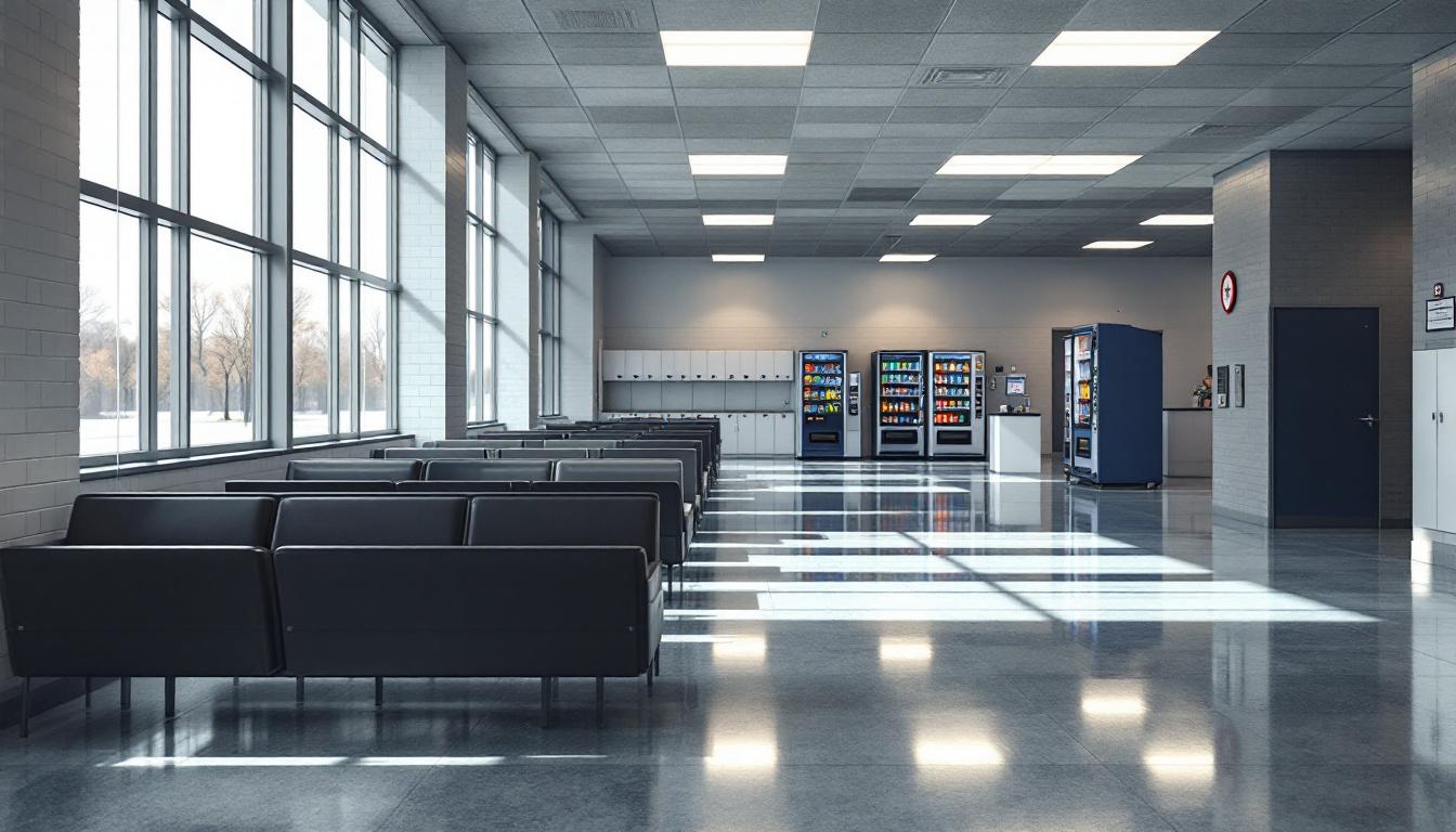 Visitation facilities and waiting area at John Latorraca Correctional Facility