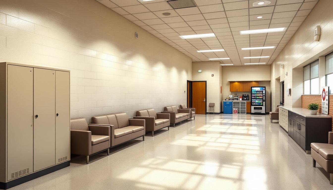Visitation facilities and waiting area at Western Region Detention Facility