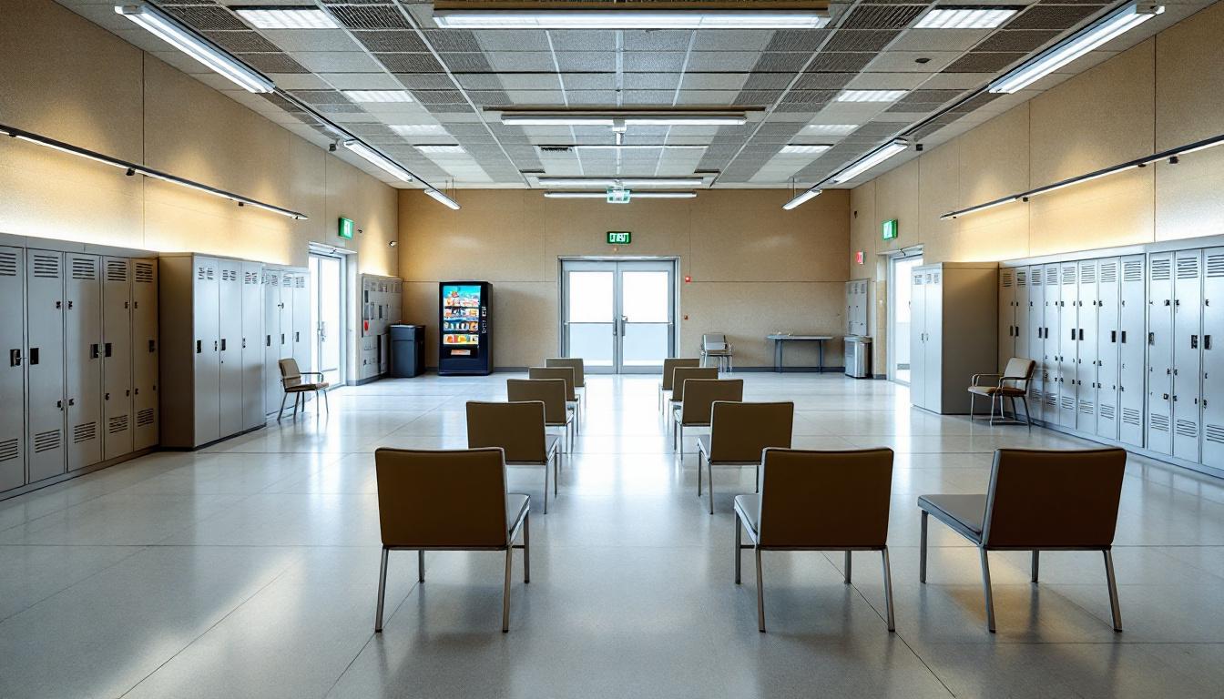 Visitation facilities and waiting area at Lerdo Pre-Trial Facility