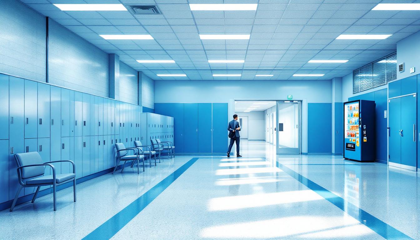 Visitation facilities and waiting area at North Kern State Prison