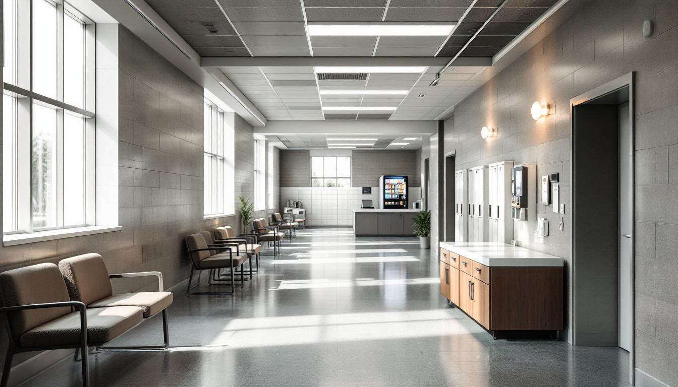 Visitation facilities and waiting area at John J. Benoit Detention Center