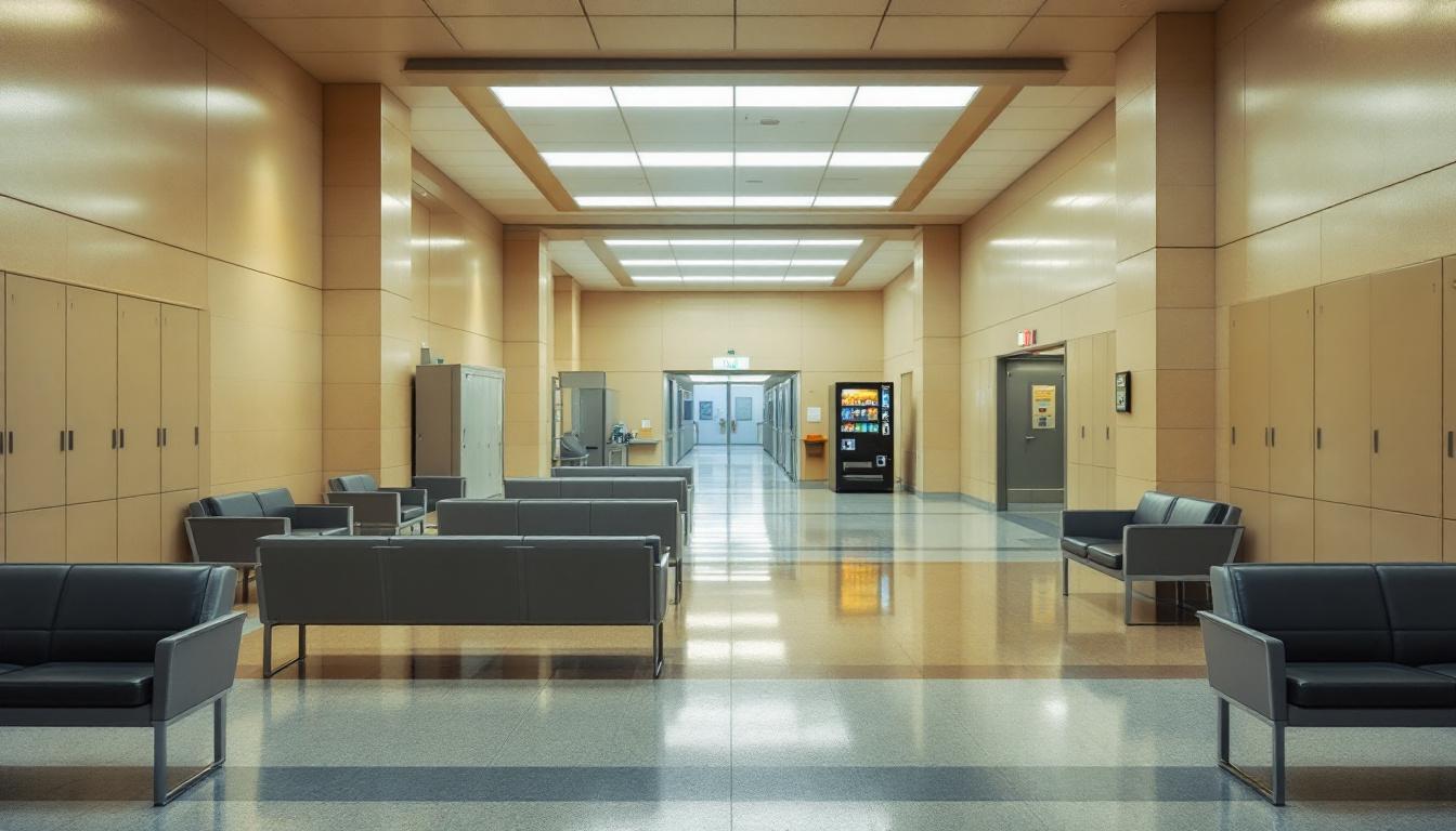 Visitation area at Santa Ana Jail