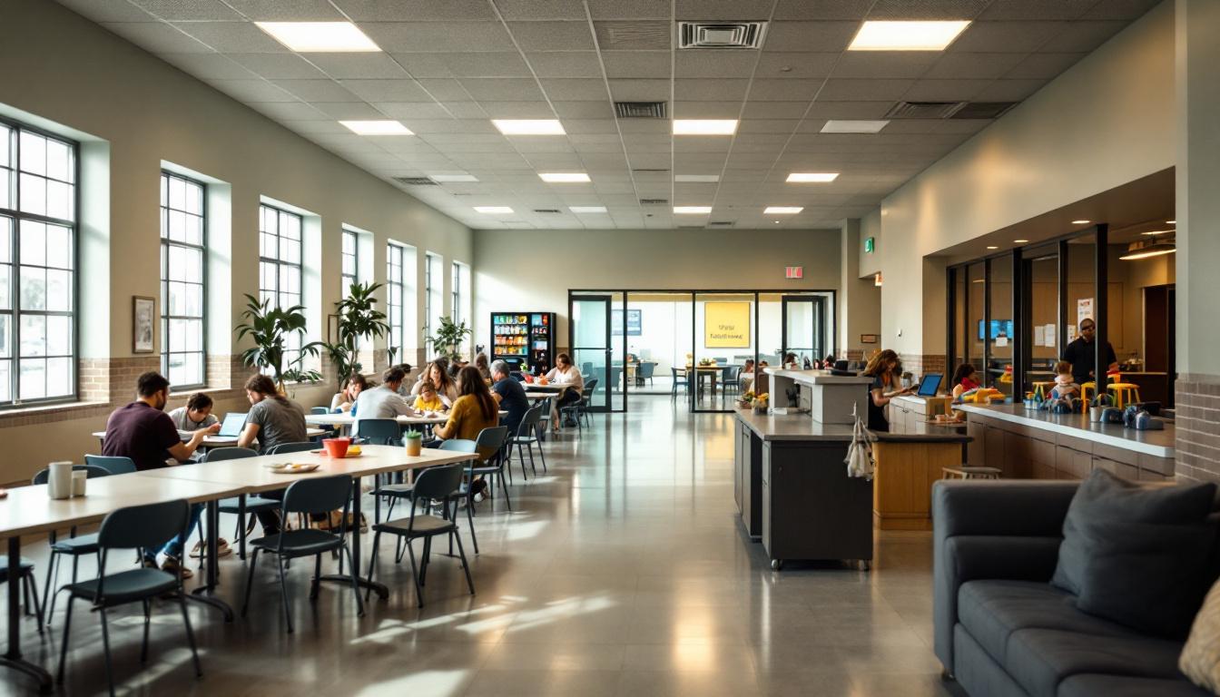 Visitation facilities and waiting area at California Correctional Institution