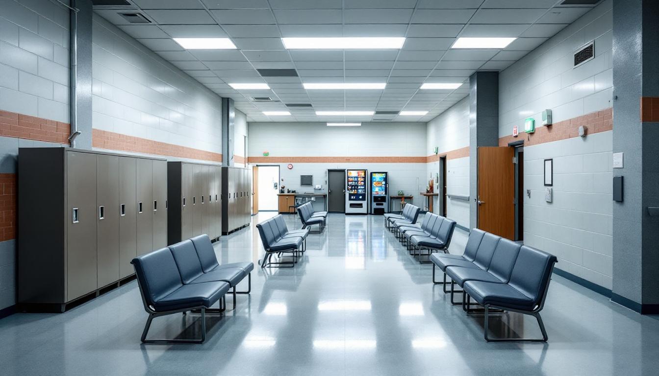 Visitation facilities and waiting area at Western Region Detention Facility