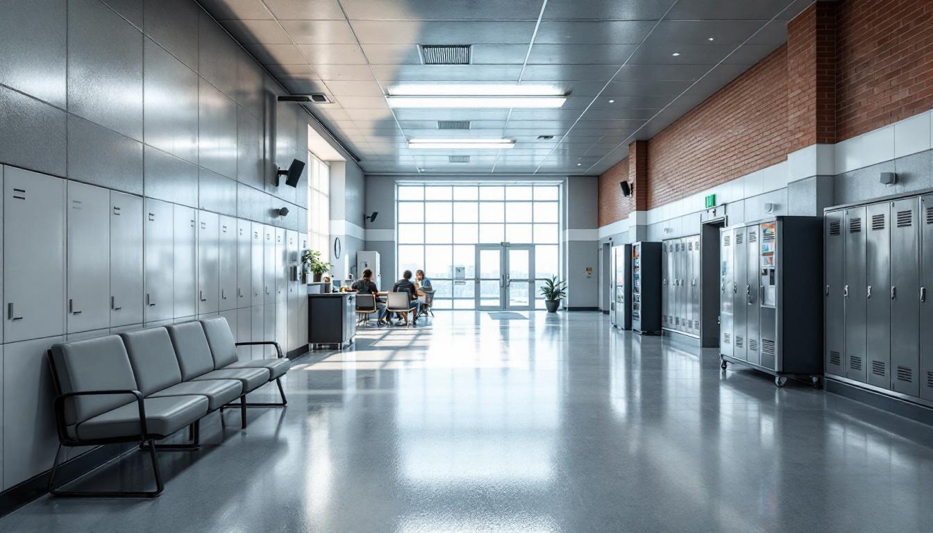 Visitation facilities and waiting area at San Bernardino County - West Valley Detention Center
