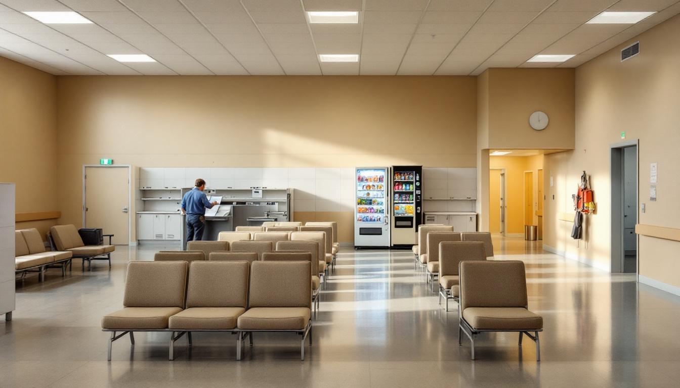 Visitation area at Napa County Correction Department