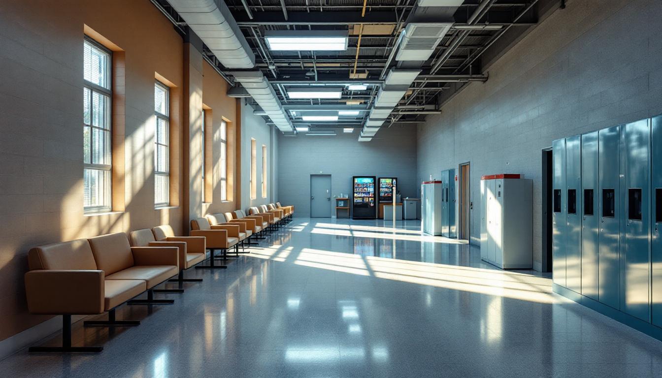 Visitation facilities and waiting area at West County Detention Facility