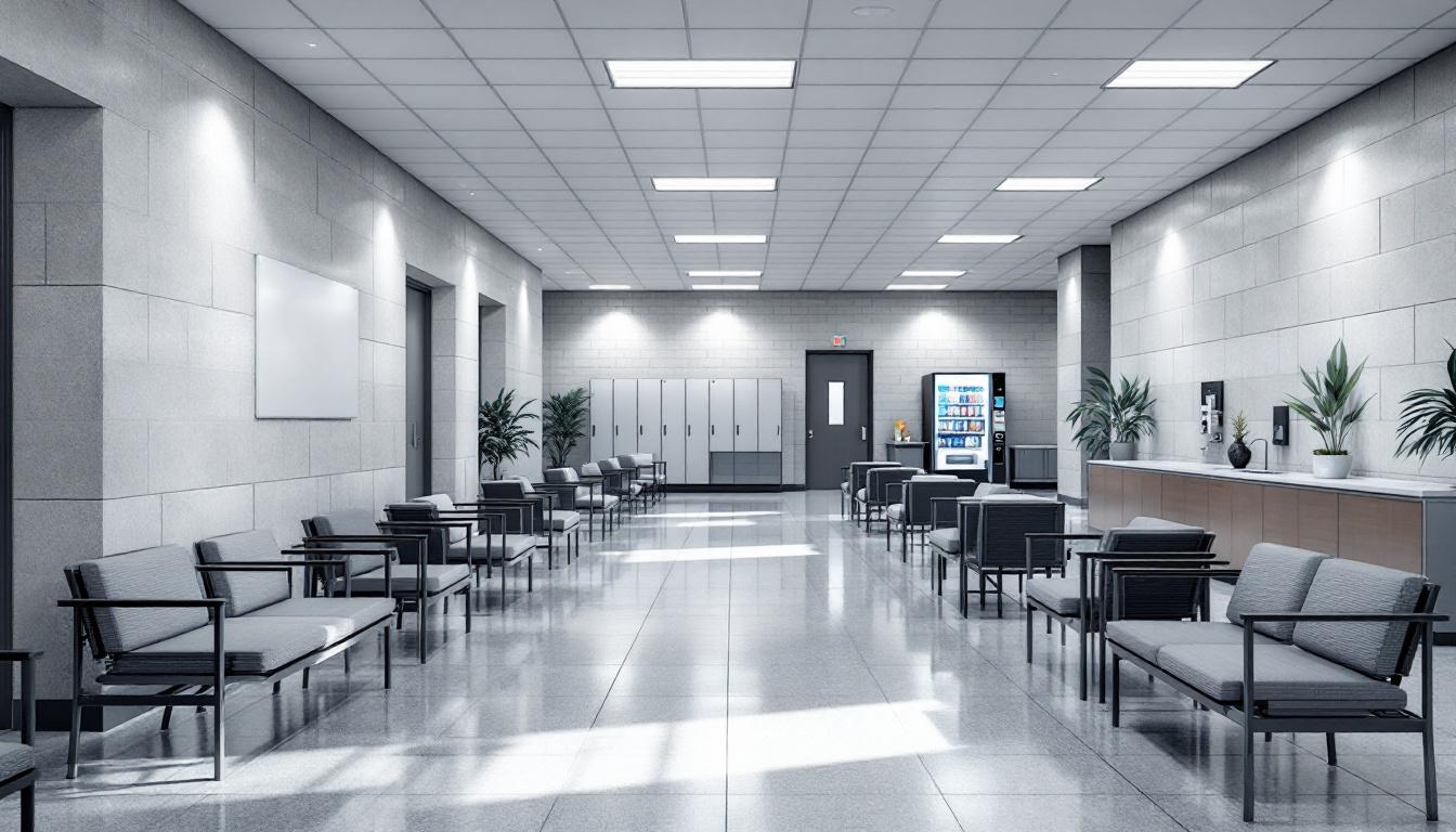 Visitation area at Inyo County Jail