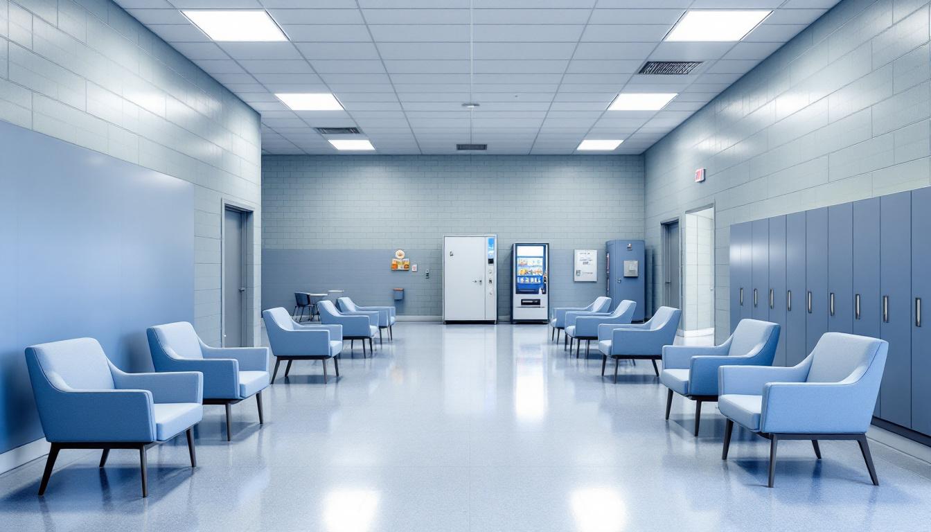 Visitation area at Tehama County Jail