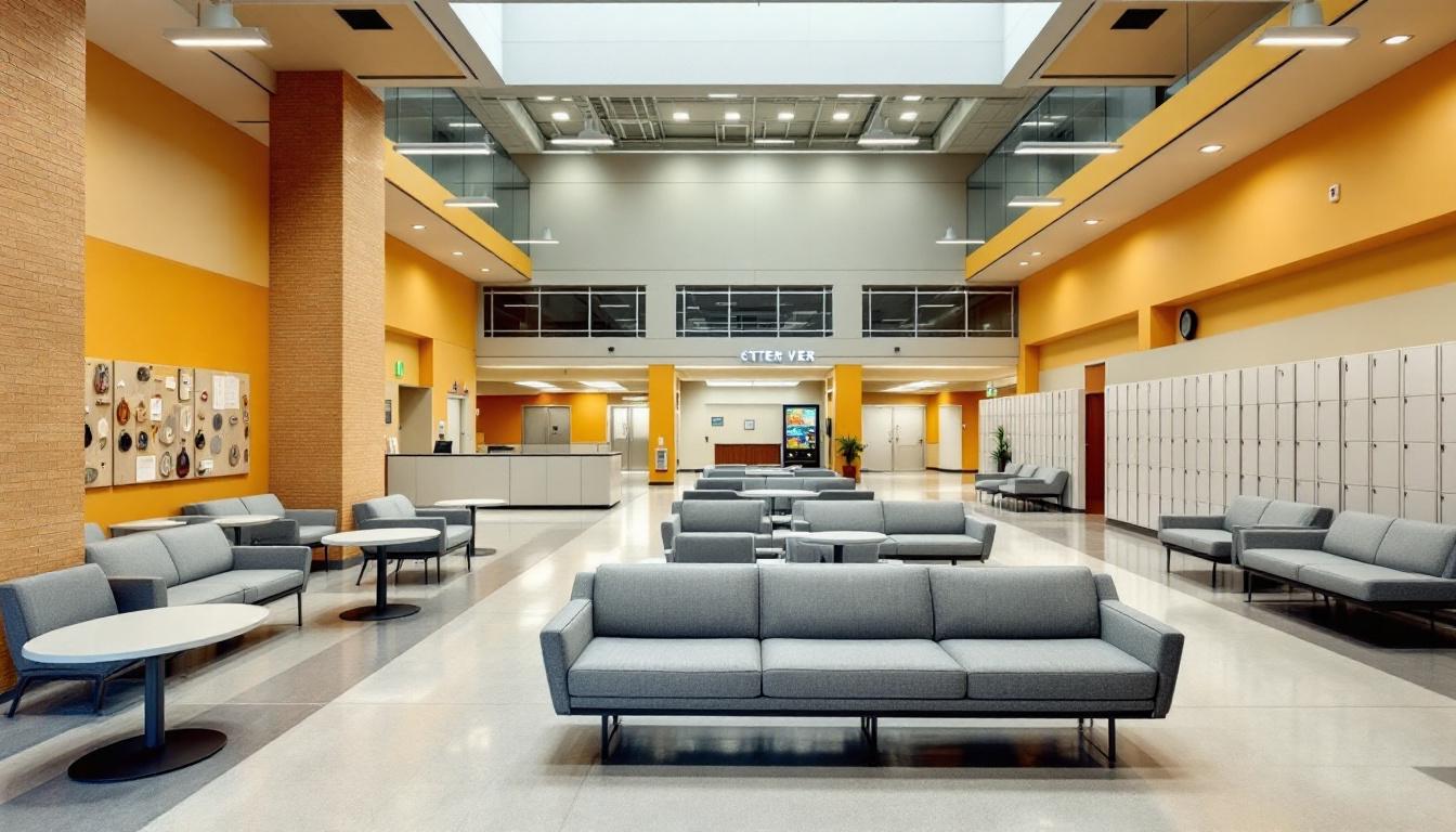 Visitation facilities and waiting area at Mendocino County Jail