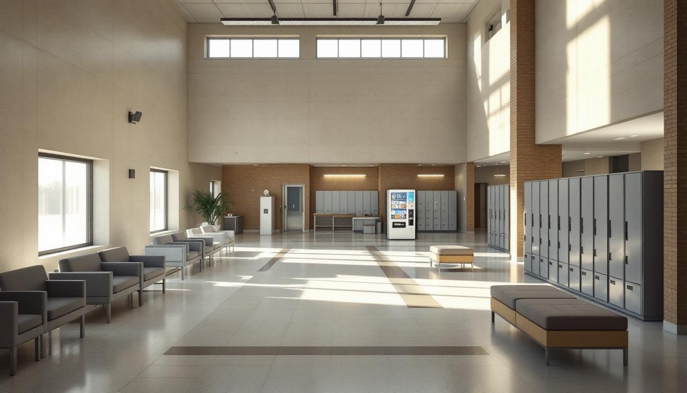 Visitation facilities and waiting area at North Central Regional Jail