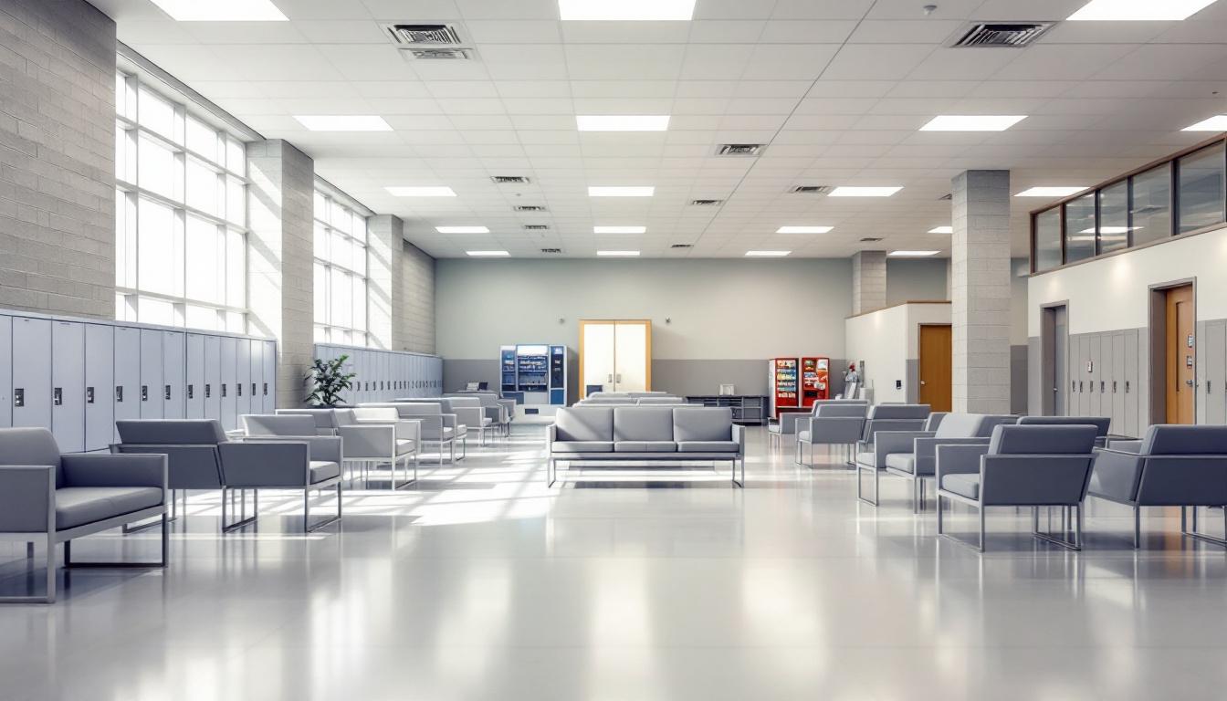 Visitation facilities and waiting area at El Dorado County Jail