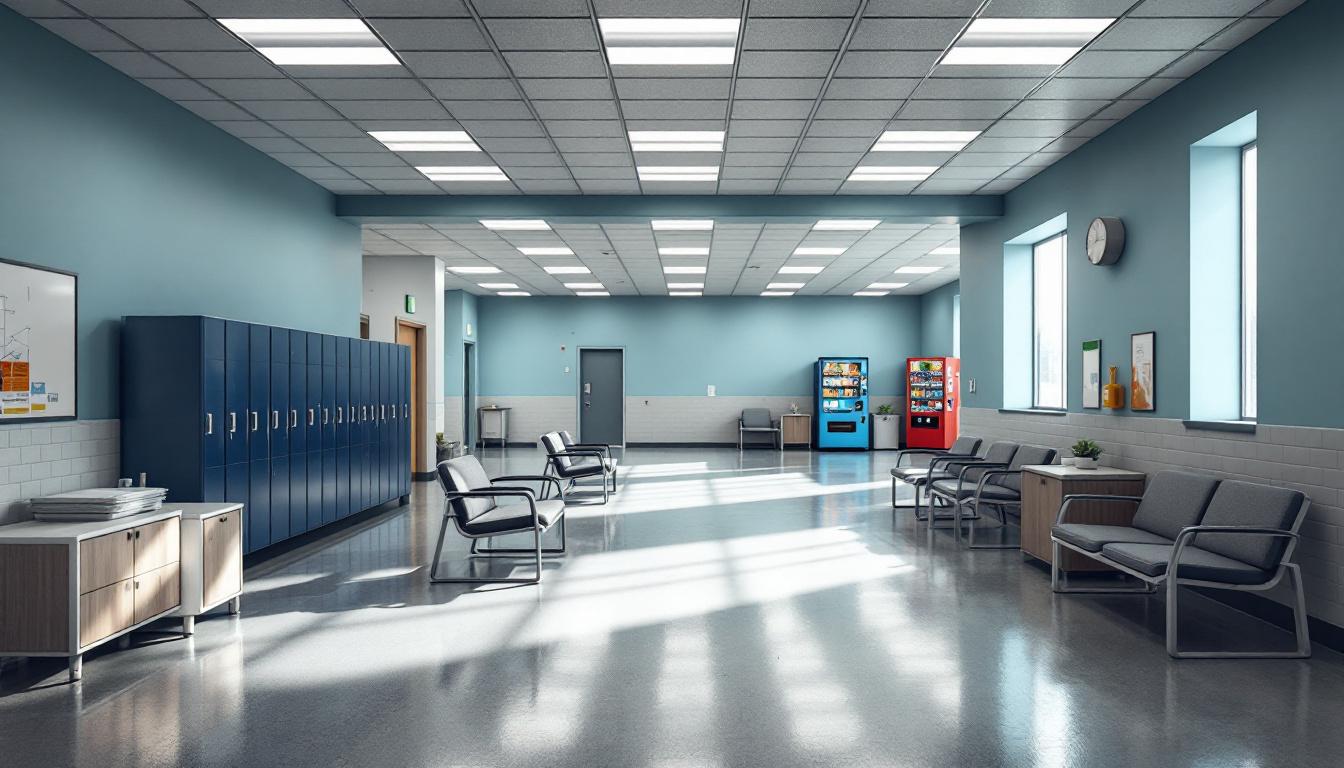 Visitation facilities and waiting area at Metropolitan Correction Center San Diego