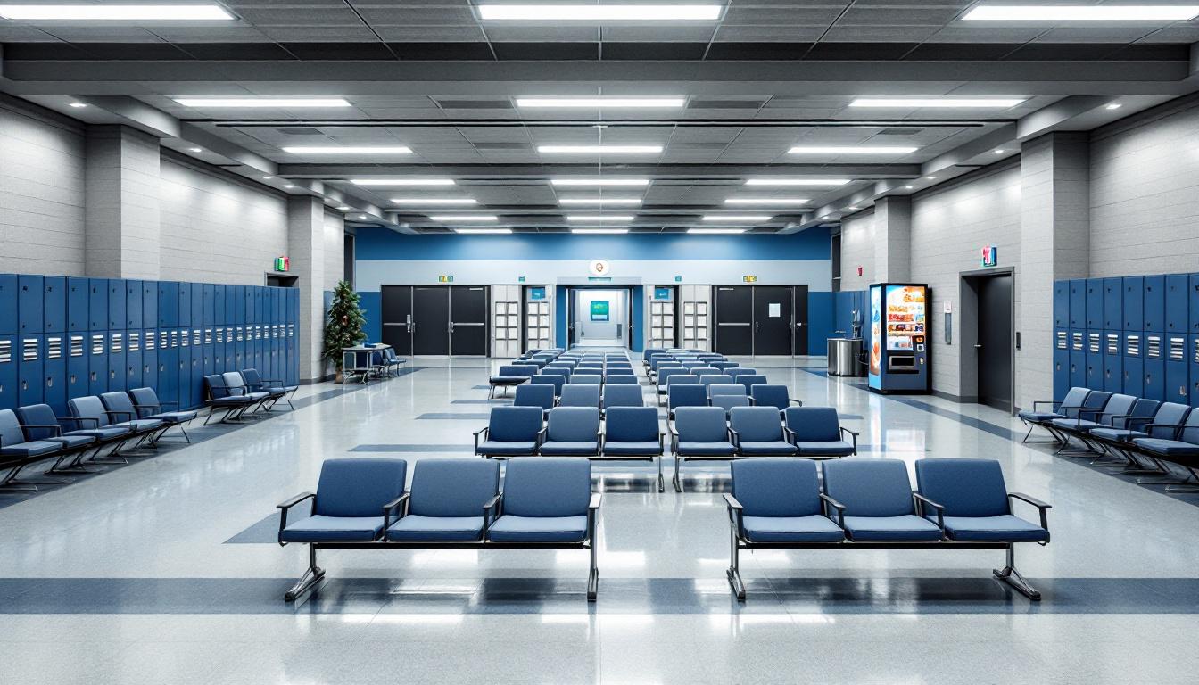 Visitation facilities and waiting area at West County Detention Facility