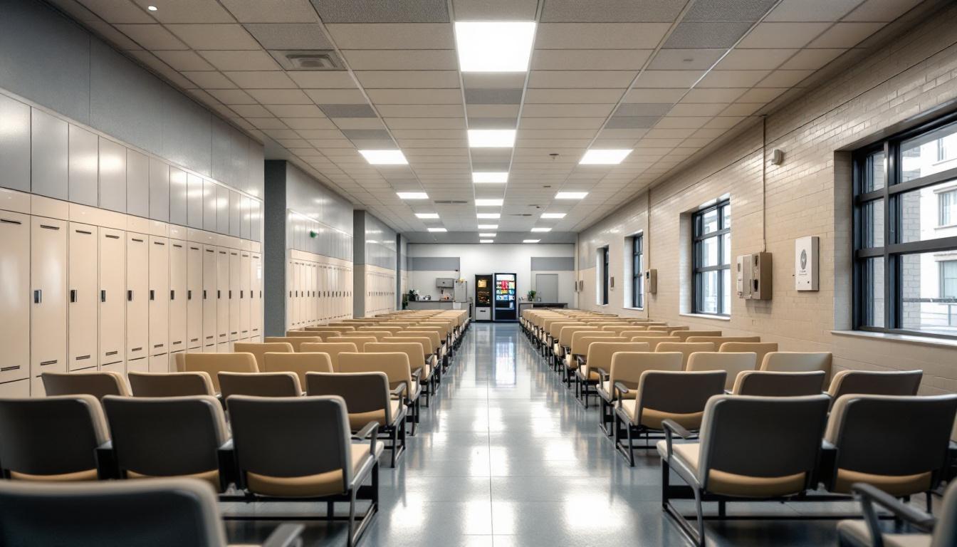 Visitation area at Stanton Correction Facility