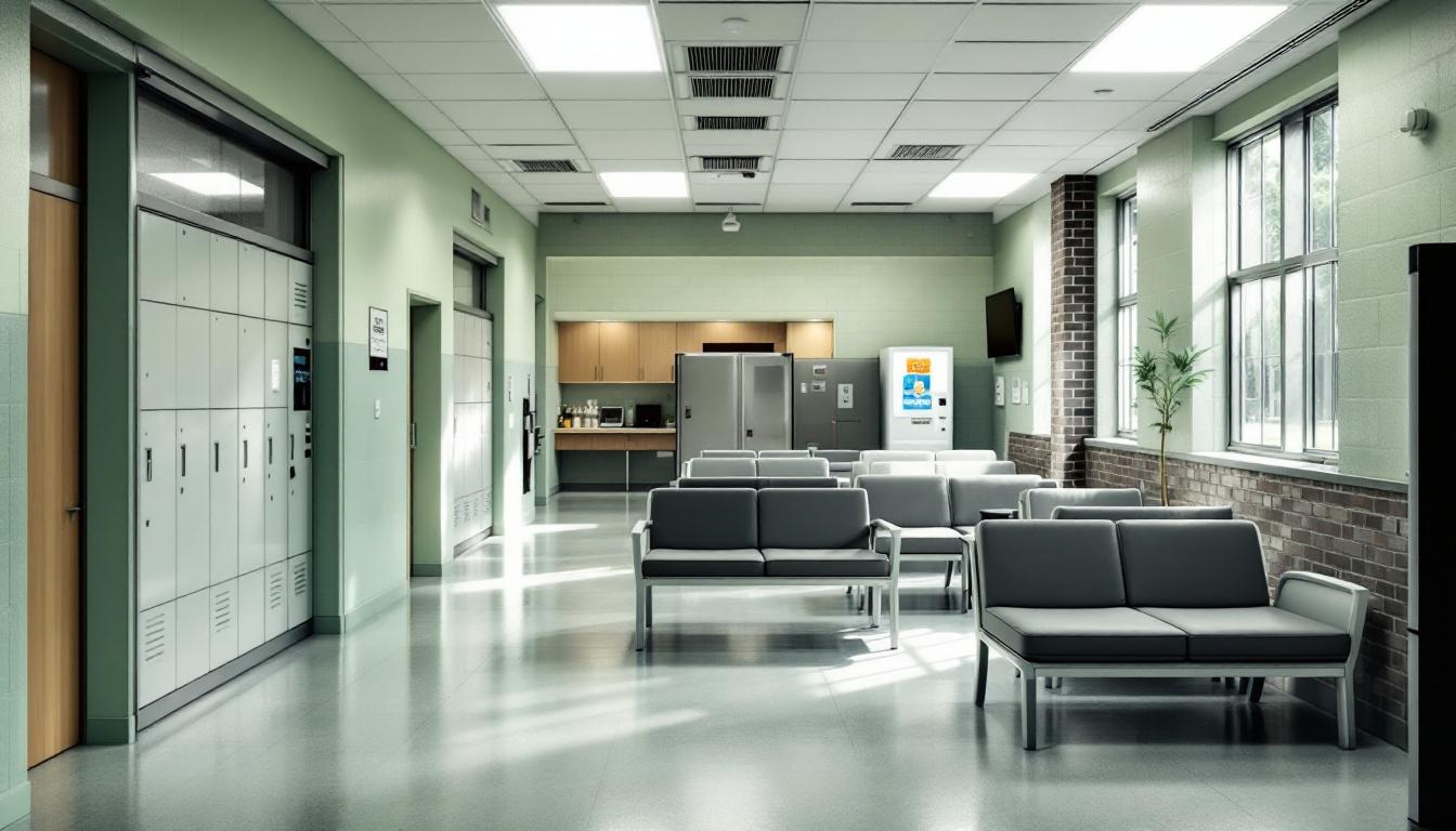 Visitation facilities and waiting area at Montgomery County Jail