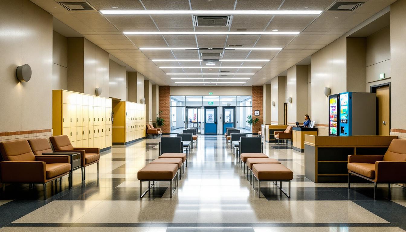 Visitation facilities and waiting area at Ferguson Unit