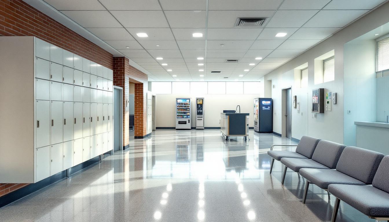 Visitation facilities and waiting area at Maverick County Detention Center
