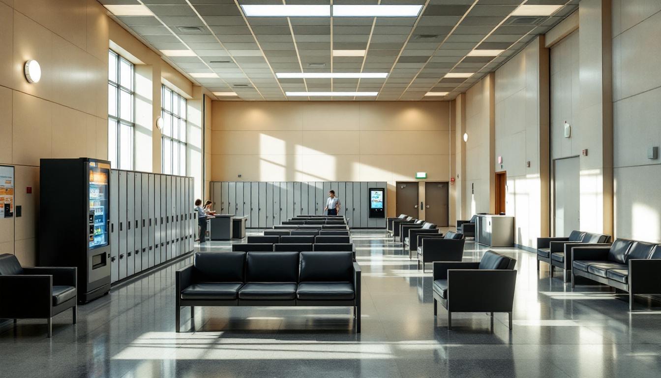 Visitation facilities and waiting area at Rockwall County Jail