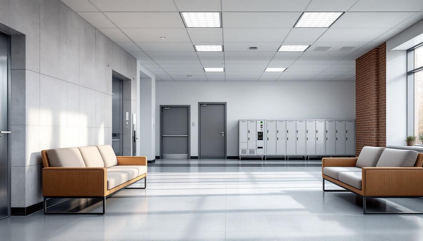 Visitation facilities and waiting area at Guadalupe County Jail