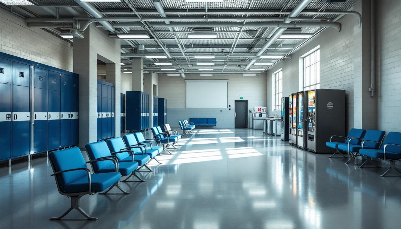 Visitation area at Brazos County Detention Center