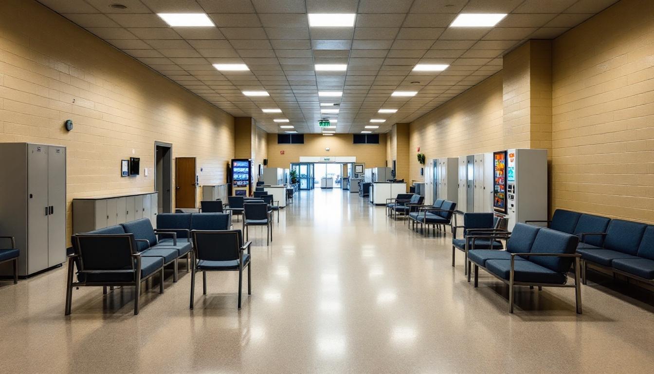 Visitation area at Federal Correctional Institution Three Rivers