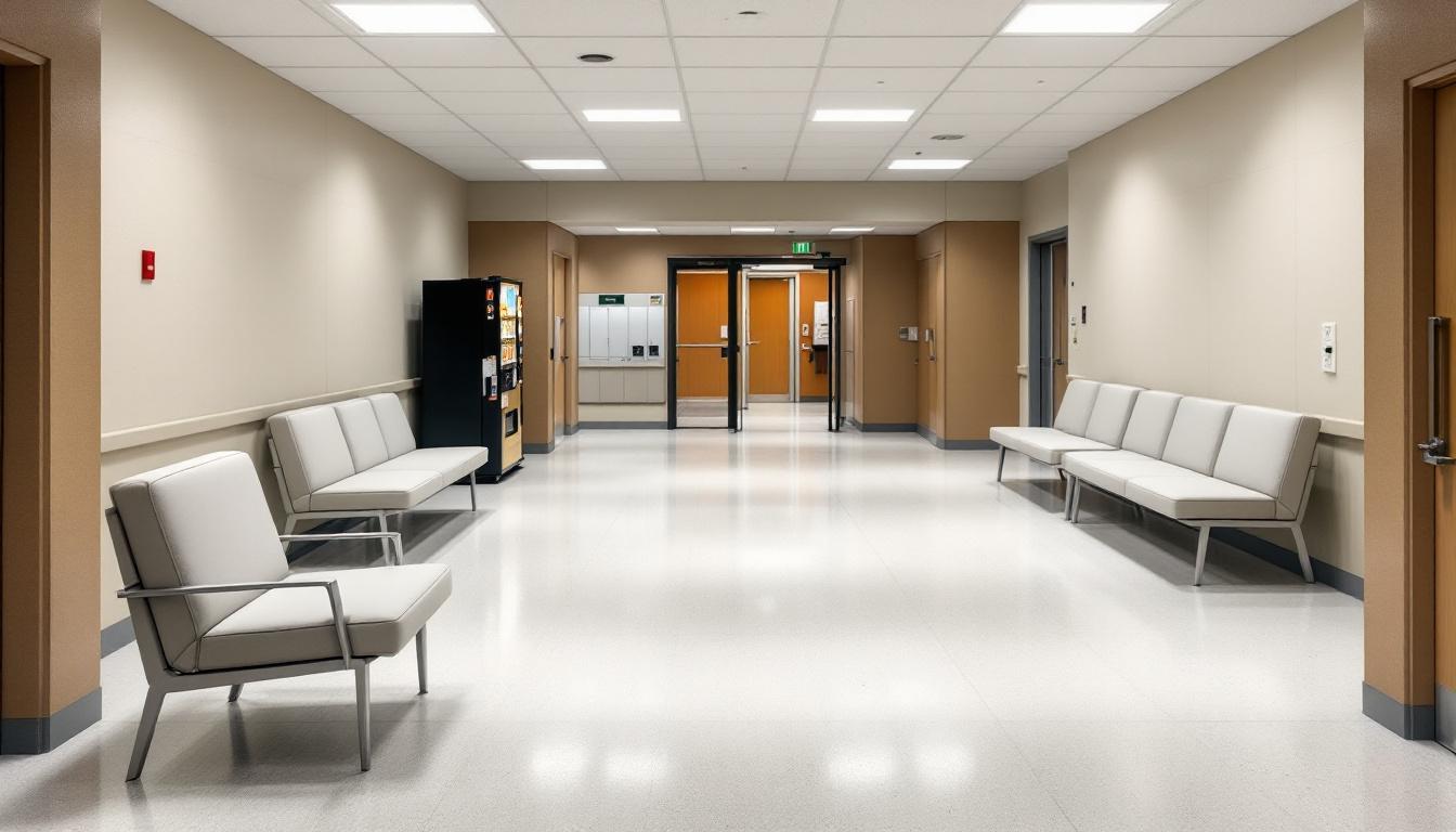 Visitation facilities and waiting area at Coffield Unit