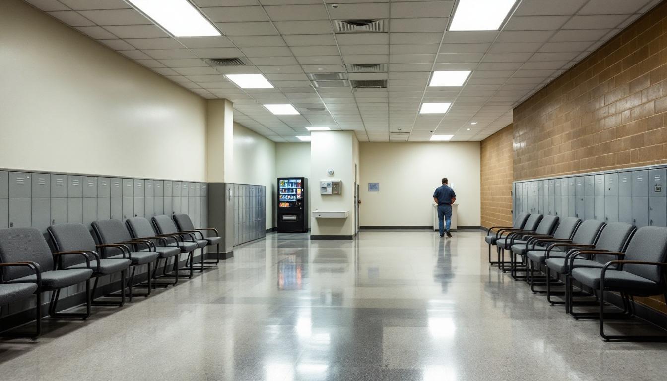 Visitation facilities and waiting area at Wichita County Jail