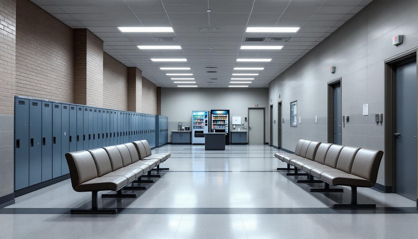 Visitation facilities and waiting area at Nueces County Jail