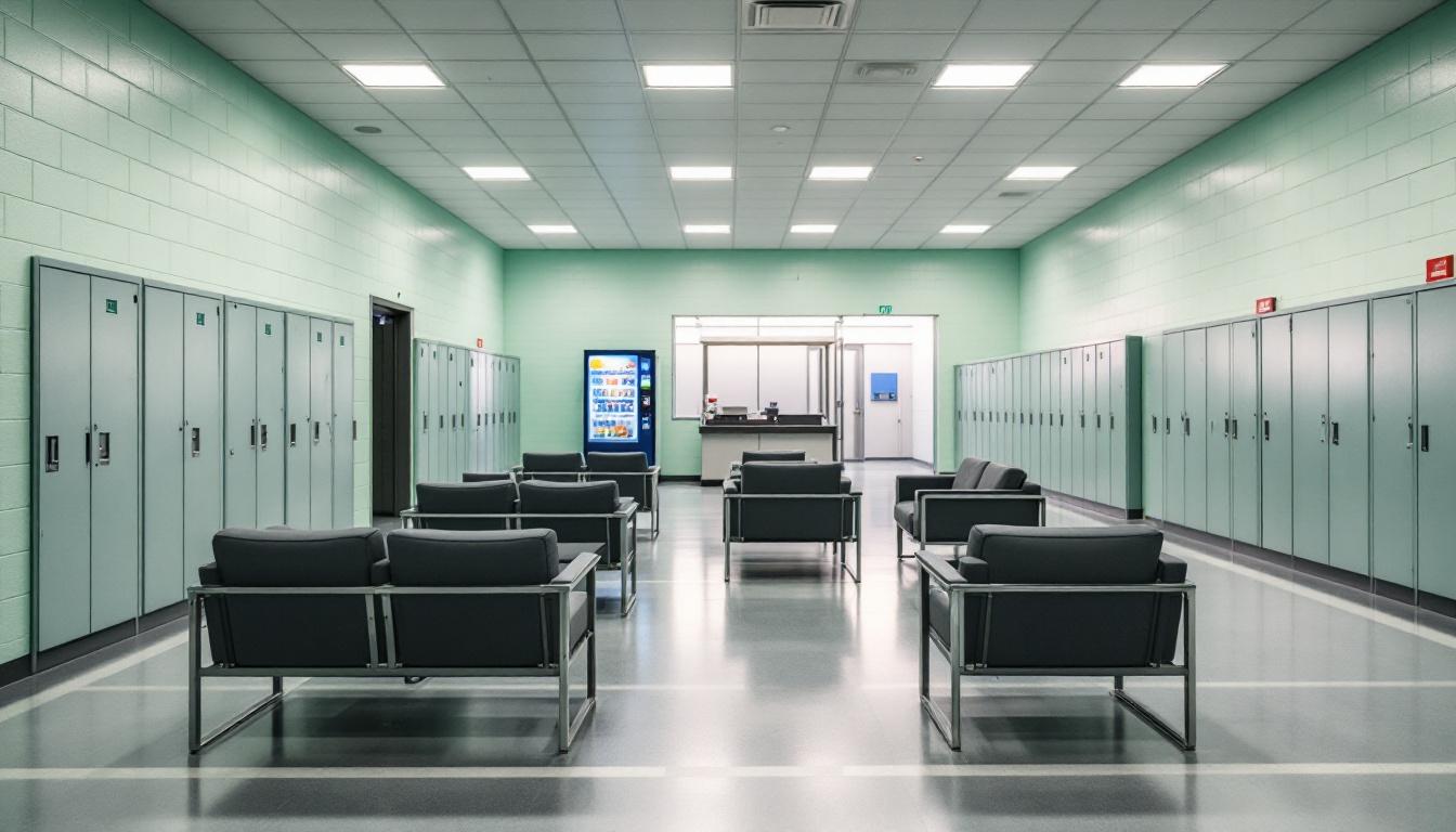 Visitation area at Denton County Jail