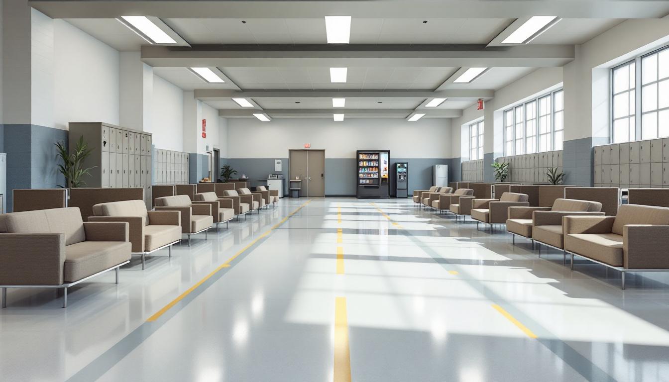 Visitation facilities and waiting area at Walker County Jail