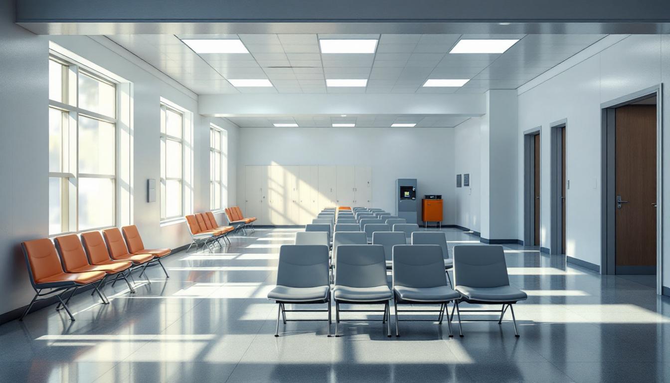 Visitation facilities and waiting area at TDCJ Memorial Unit