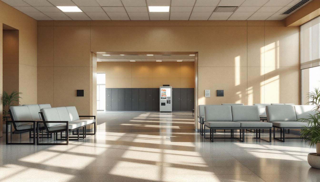 Visitation facilities and waiting area at Comal County Jail