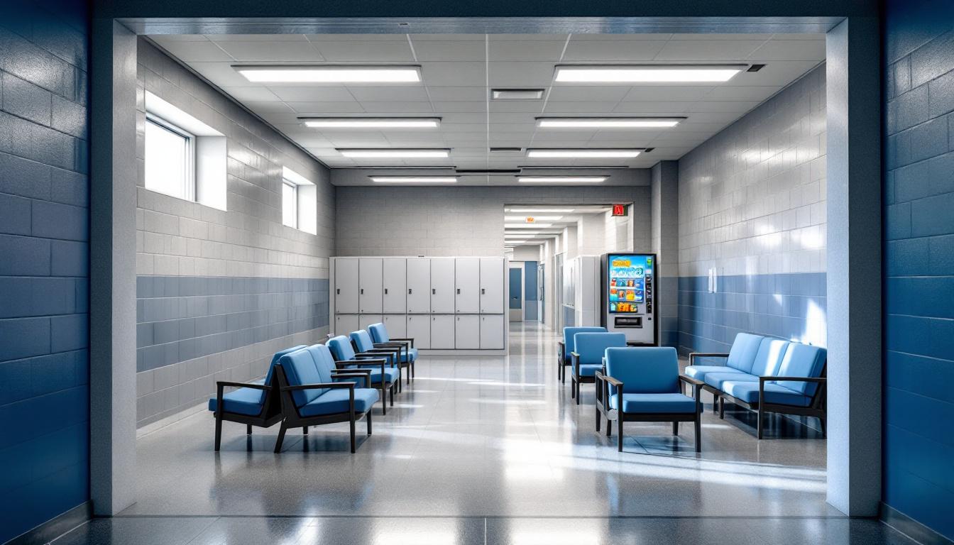 Visitation facilities and waiting area at Nacogdoches County Sheriff