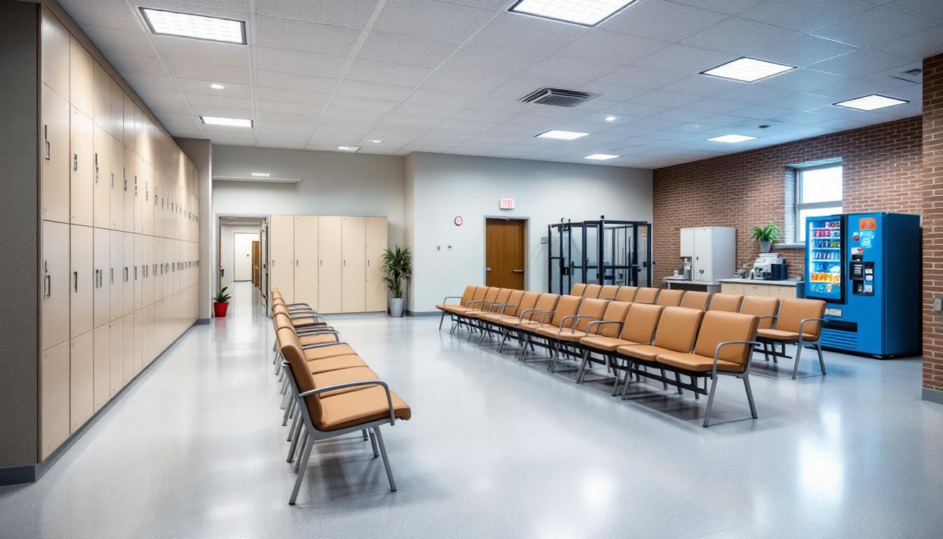 Visitation facilities and waiting area at East Texas Treatment Facility MTC