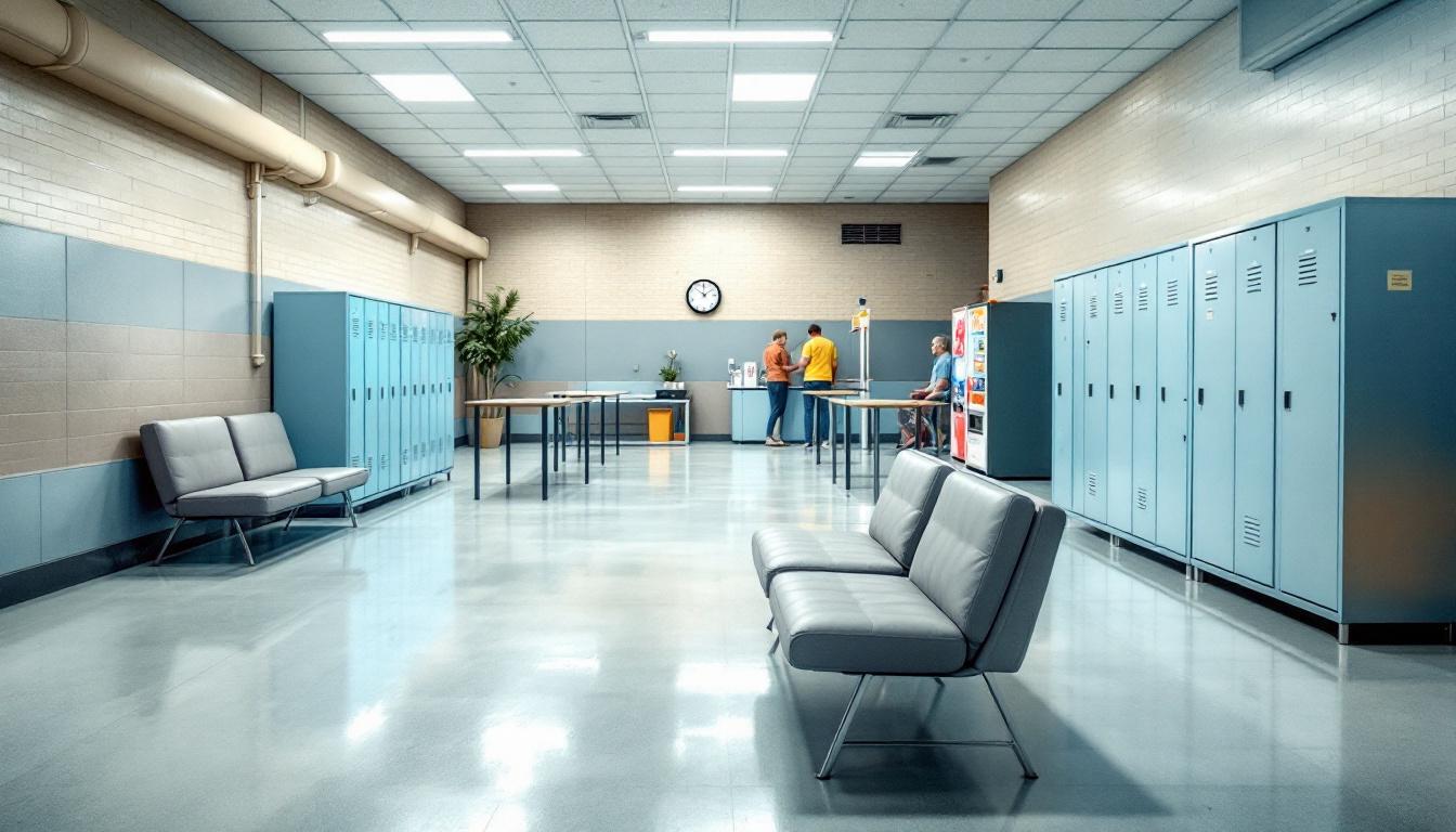 Visitation facilities and waiting area at Parker County Jail
