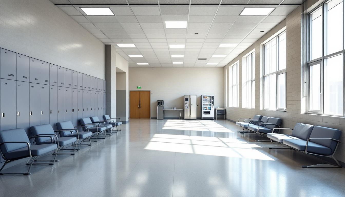 Visitation facilities and waiting area at Chambers County Jail