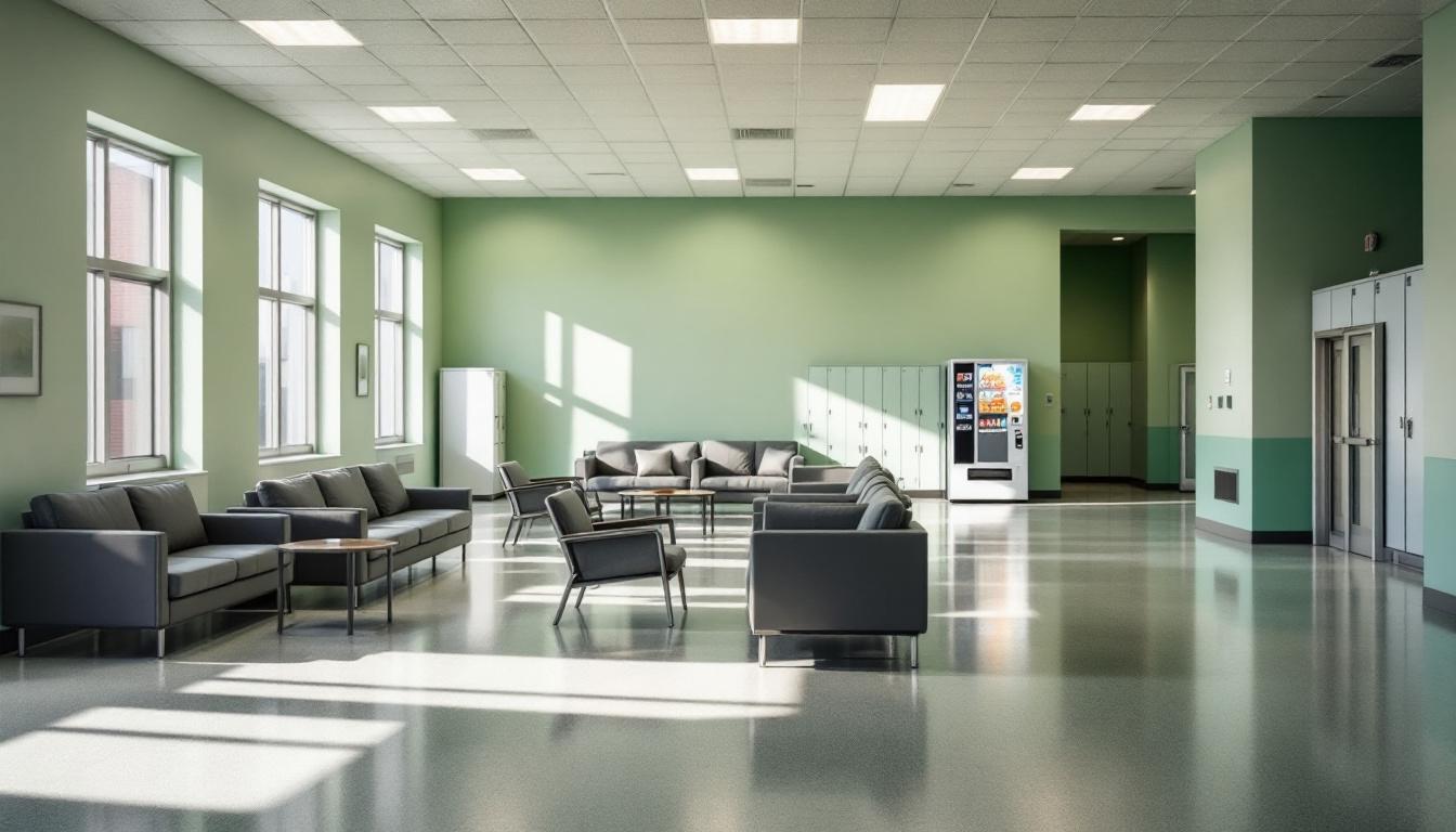 Visitation facilities and waiting area at Taylor County Detention Center