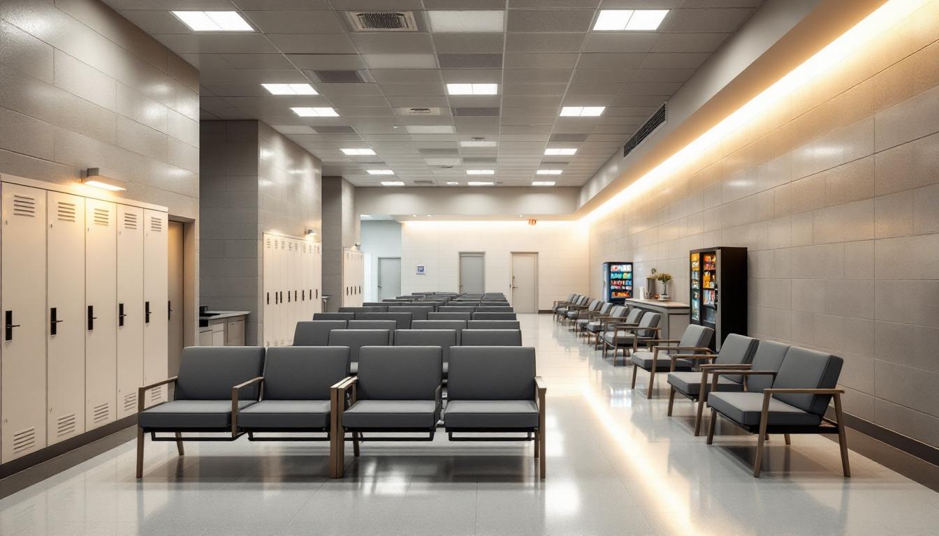 Visitation facilities and waiting area at Tom Bowles Detention Center