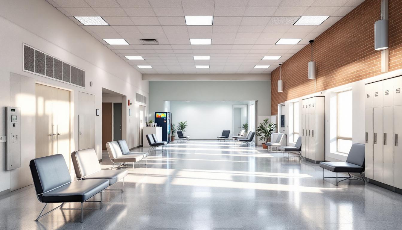 Visitation facilities and waiting area at TDCJ Ernestine Glossbrenner SAFPF Unit