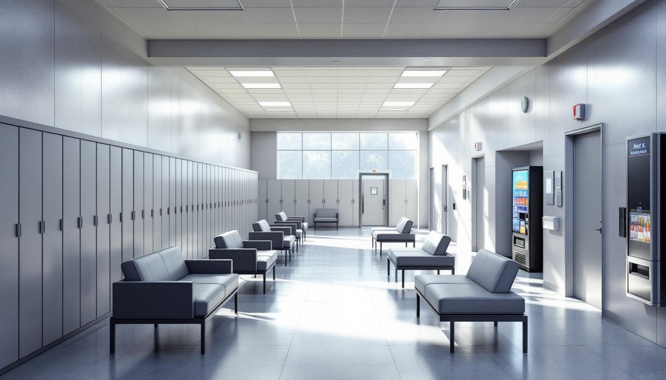 Visitation area at Texas Department of Criminal Justice William G. McConnell Unit