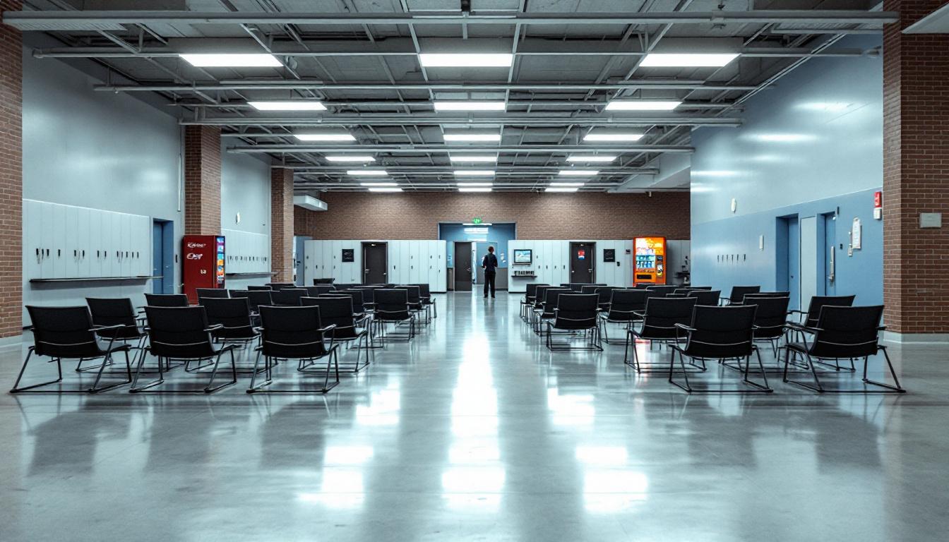 Visitation area at Hidalgo County Sheriff's Jail