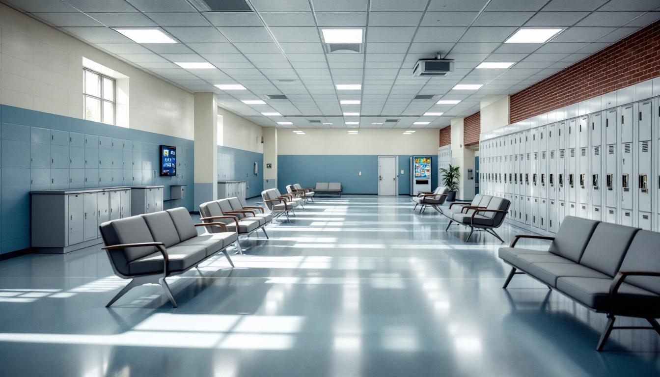 Visitation facilities and waiting area at Guadalupe County Jail