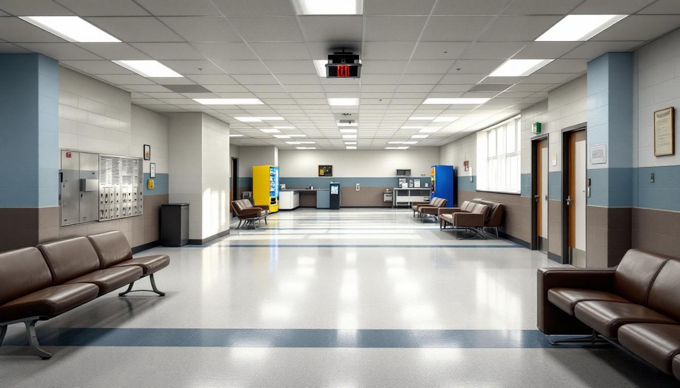 Visitation facilities and waiting area at Garza County Jail
