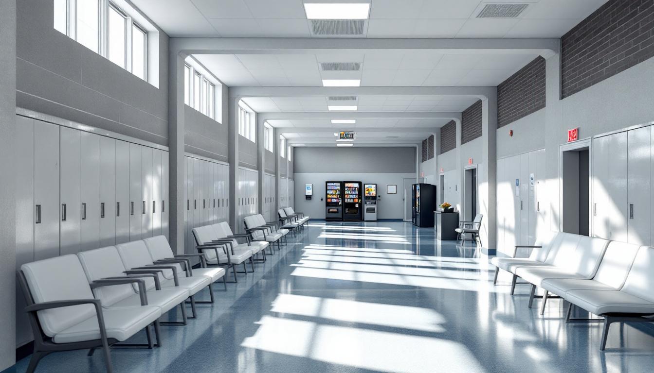 Visitation area at Collin County Detention Facility